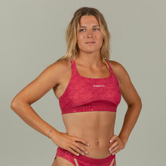 Decathlon Top natación mujer rojo kamyleon 500 oferta