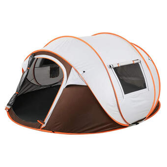 Decathlon Deryan luxury pop up tent - 2 seconds pop up system - gris / naranja - 2-4 perso oferta