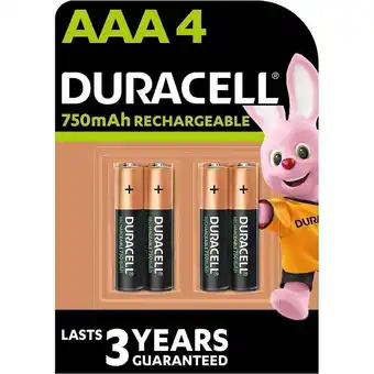 Decathlon Pilas recargables aaa 750 mah duracell - paquete de 4 oferta