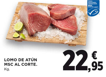 Hipercor LOMO DE ATÚN MSC AL CORTE. Kg oferta
