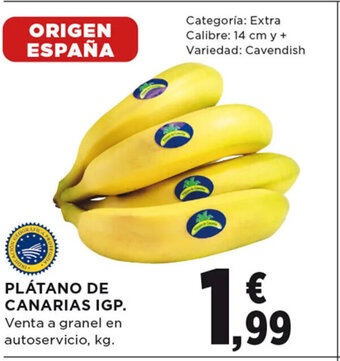 Hipercor PLÁTANO DE CANARIAS IGP. oferta