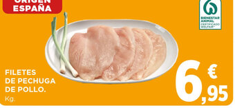 Hipercor FILETES DE PECHUGA DE POLLO. Kg. oferta
