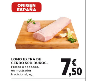 Hipercor LOMO EXTRA DE CERDO 50% DUROC oferta