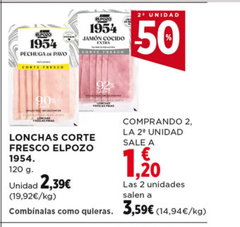 Hipercor LONCHAS CORTE FRESCO ELPOZO 1954. oferta