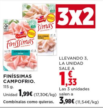 Hipercor FINÍSSIMAS CAMPOFRIO. 115 g oferta