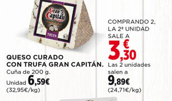 Hipercor QUESO CURADO CON TRUFA GRAN CAPITÁN oferta