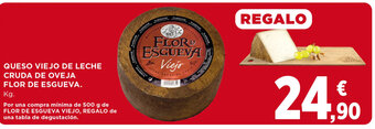 Hipercor QUESO VIEJO DE LECHE CRUDA DE OVEJA FLOR DE ESGUEVA oferta