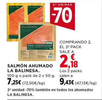Hipercor SALMÓN AHUMADO LA BALINESA oferta