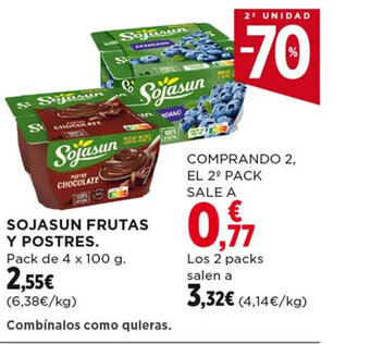 Hipercor SOJASUN FRUTAS Y POSTRES oferta