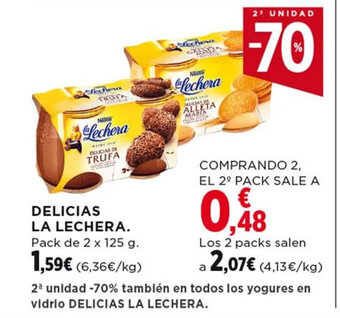 Hipercor DELICIAS LA LECHERA oferta