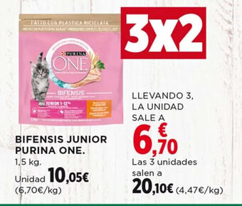 Hipercor BIFENSIS JUNIOR PURINA ONE 1.5 kg oferta