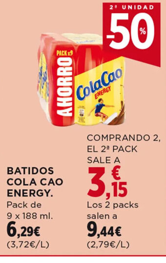 Hipercor BATIDOS COLA CAO ENERGY oferta