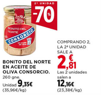 Hipercor BONITO DEL NORTE EN ACEITE DE OLIVA CONSORCIO. 260 gne. oferta