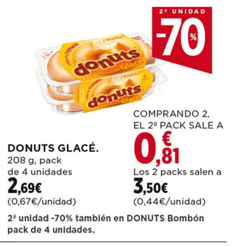 Hipercor DONUTS GLACÉ. 208 g oferta