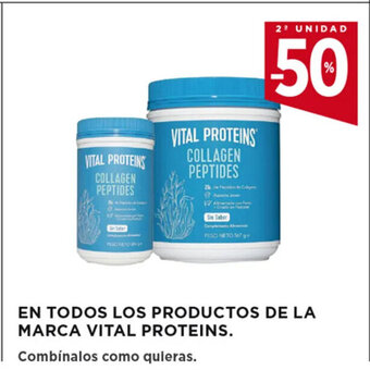 Hipercor EN TODOS LOS PRODUCTOS DE LA MARCA VITAL PROTEINS oferta