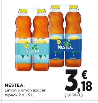 Hipercor NESTEA Limón o limón azúcar, bipack 2 x 1,5 L. oferta