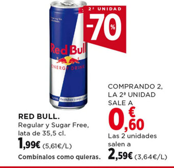 Hipercor Red Bull lata de 35,5 cl. oferta