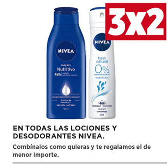 Hipercor EN TODAS LAS LOCIONES Y DESODORANTES NIVEA. oferta