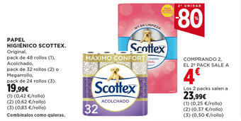 Hipercor PAPEL HIGIÉNICO SCOTTEX oferta