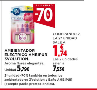 Hipercor AMBIENTADOR ELÉCTRICO AMBIPUR 3VOLUTION. oferta