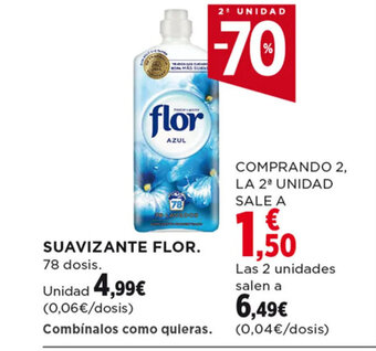 Hipercor SUAVIZANTE FLOR. 78 dosis. oferta
