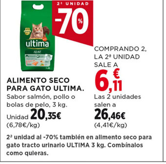 Hipercor ALIMENTO SECO PARA GATO ULTIMA oferta