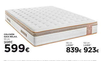 Hipercor COLCHÓN GAIA RELAX oferta