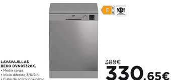 Hipercor LAVAVAJILLAS BEKO DVN05320X oferta
