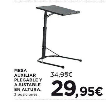 Hipercor MESA AUXILIAR PLEGABLE Y AJUSTABLE EN ALTURA oferta