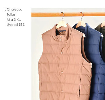 Hipercor Chaleco. Tallas Ma 3 XL. oferta