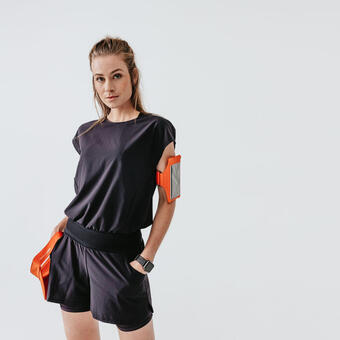 Decathlon Mono running mujer dry+ negro oferta