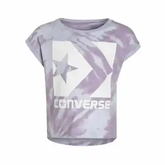 Decathlon Camiseta de manga corta infantil converse tie dye ciruela oferta