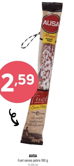 Coviran AUSA Fuet sense pebre 180 g oferta