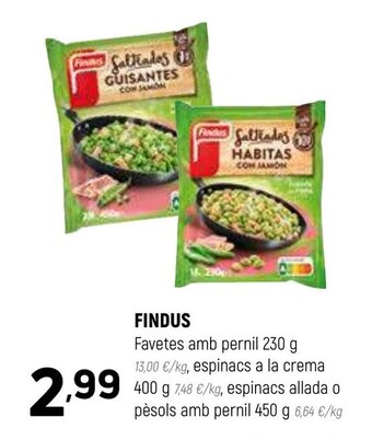 Coviran FINDUS Favetes amb pernil 230 g oferta