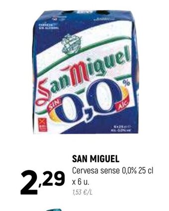 Coviran SAN MIGUEL Cervesa sense 0,0% 25 cl oferta