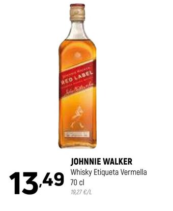 Coviran JOHNNIE WALKER Whisky Etiqueta Vermella 70 cl oferta