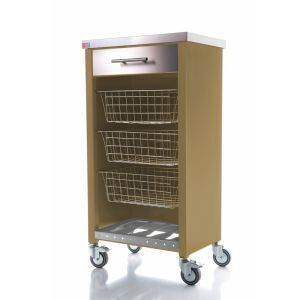 Brico Depôt Carro de cocina con ruedas, verdulero chelsea, encimera en acero inoxidable oferta