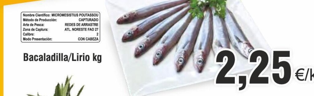 Froiz Bacaladilla/Lirio kg oferta