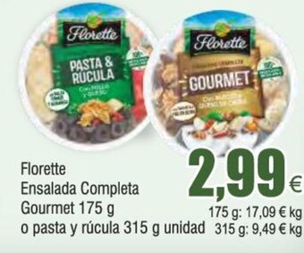 Froiz Florette Ensalada Completa Gourmet 175 g o pasta y rúcula oferta