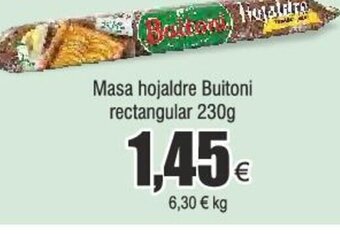 Froiz Masa hojaldre Buitoni rectangular 230g oferta