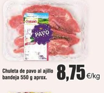 Froiz Chuleta de pavo al ajillo bandeja 550 g aprox. oferta