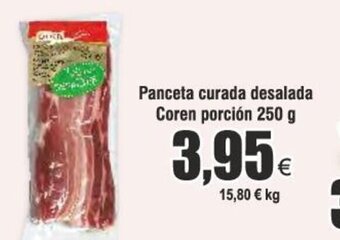 FROIZ Panceta curada desalada Coren porción 250 g oferta