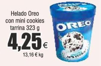 Froiz Helado Oreo con mini cookies tarrina 323 g oferta