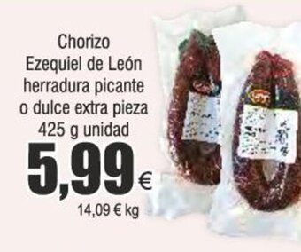 Froiz Chorizo Ezequiel de León herradura picante o dulce extra pieza 425 g unidad oferta