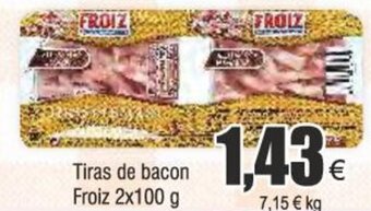 Froiz Tiras de bacon Froiz 2x100 g oferta