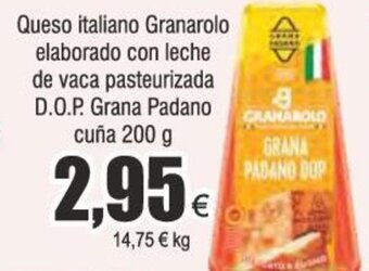 Froiz Queso italiano Granarolo elaborado con leche de vaca pasteurizada D.O.P. Grana Padano cuña 200 g oferta