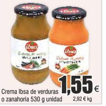 Froiz Crema Ibsa de verduras o zanahoria 530 g unidad oferta