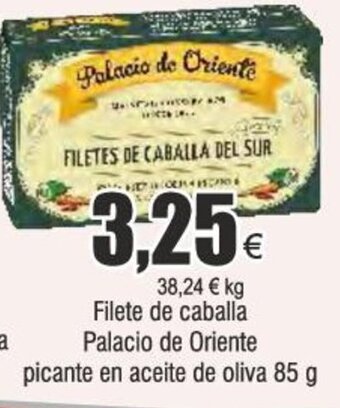 Froiz Filete de caballa Palacio de Oriente picante en aceite de oliva 85 g oferta