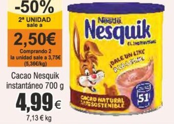 Froiz Cacao Nesquik instantáneo 700 g oferta