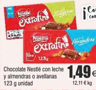 FROIZ Chocolate Nestlé con leche y almendras o Avellanas oferta
